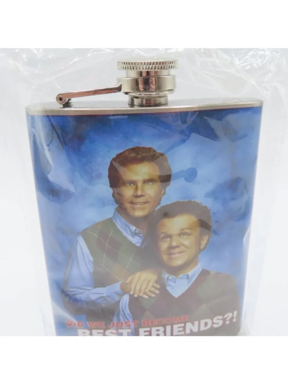Step Brothers Movie Did We Just Become Best Friends 7oz Stainless Flask NEW